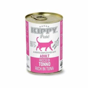 Kippy boite au thon contenance 400 grammes, convient au chat adulte.
