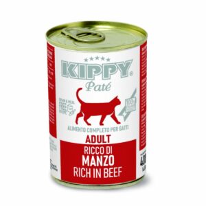 Kippy boite au thon contenance 400 grammes, convient au chat adulte.