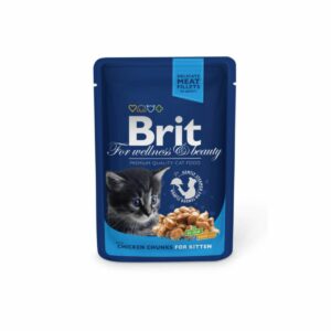 BOUCHÉES DE POULET EN SAUCE. ALIMENT HUMIDE COMPLET PREMIUM POUR CHATON 100GR