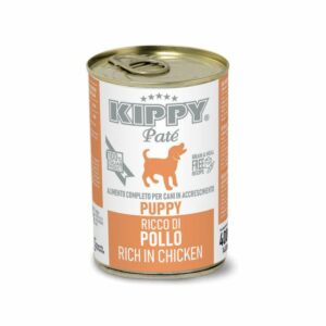 boite kippy paté puppy au poulet pour chien adulte contennace 400 grammes