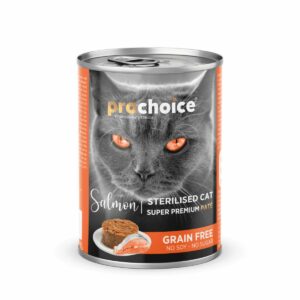 PROCHOICE - Paté Saumon POUR CHAT ADULTE 400 Grammes.