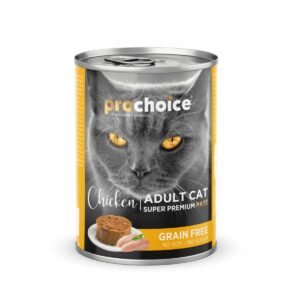 PROCHOICE - PATÈ POULET POUR CHAT ADULTE 400 Grammes.