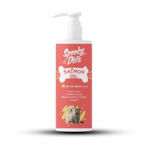 huile de saumon spooky and diva 250 ml chat et chien