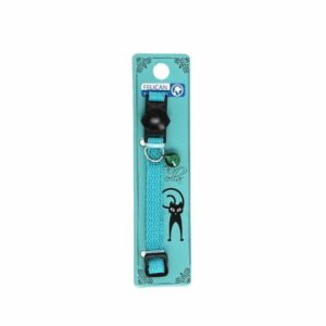 COLLIER CHATS FELICAN 10 MM X 30 CM VERT D'EAU
