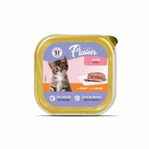 barquette plaisir chaton au poulet. Barquette de 100 grammes.