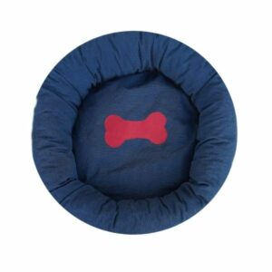 panier rond bleu 65 cm pour chien et chat